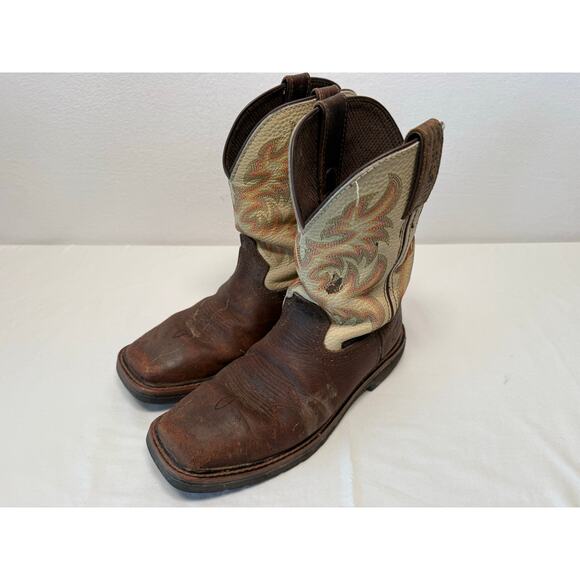 Justin Men's Driller Western Steel Toe Work Boots, Size 8.5 - Picture 1 of 8